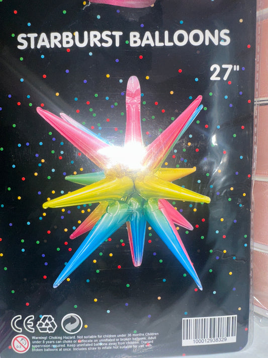 27” Starburst Rainbow Balloon