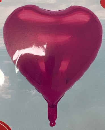 Globo de Corazón Rosa Metalizado 18"