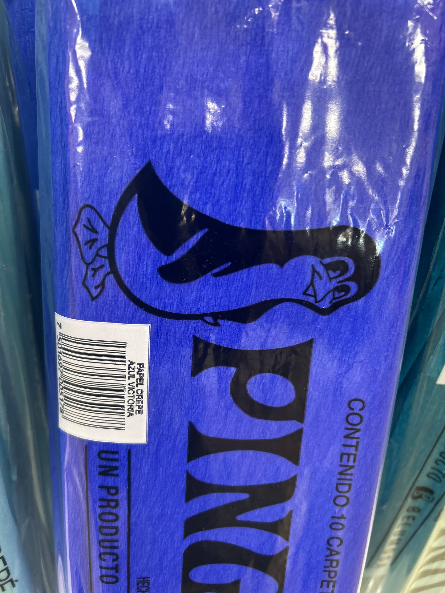 Papel Crepé Azul Victoria 10 unidades
