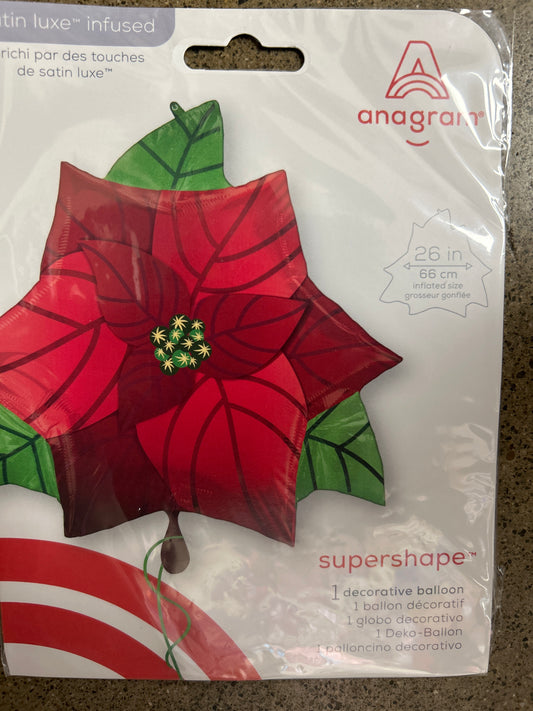 Lg Shp Satin Poinsetta