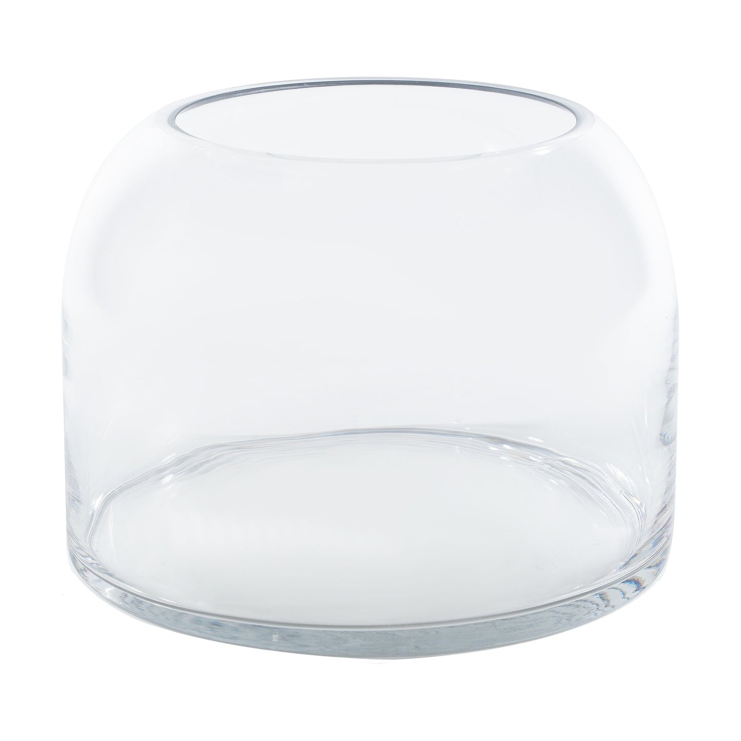 7" Glass Domed Bowl Vase