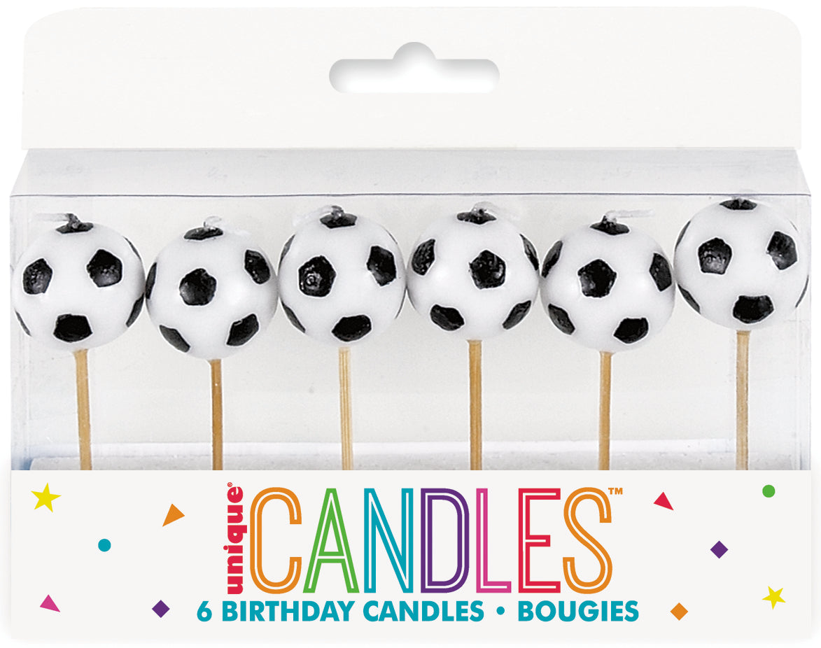 Velas de fútbol 6 pzs.