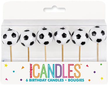 Velas de fútbol 6 pzs.