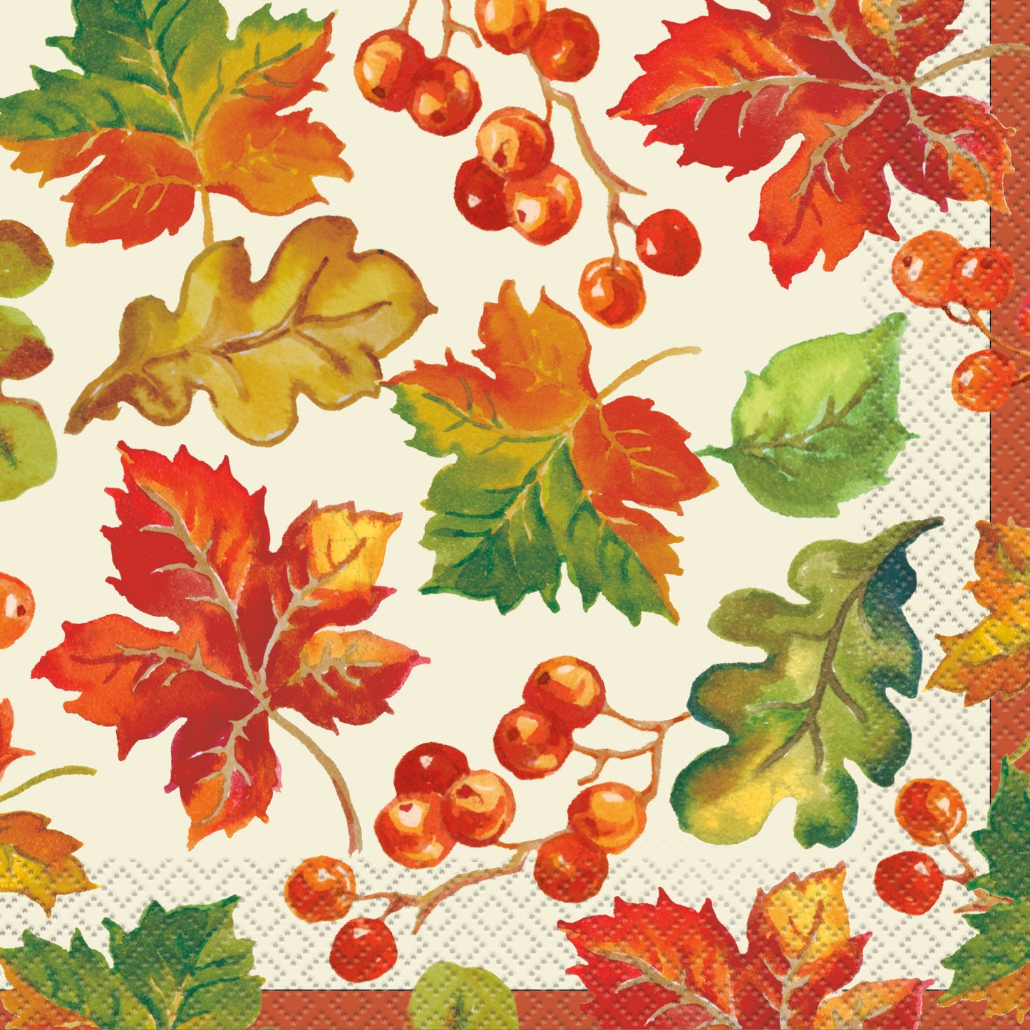 Berries Leaves Napkin (large) 16ct