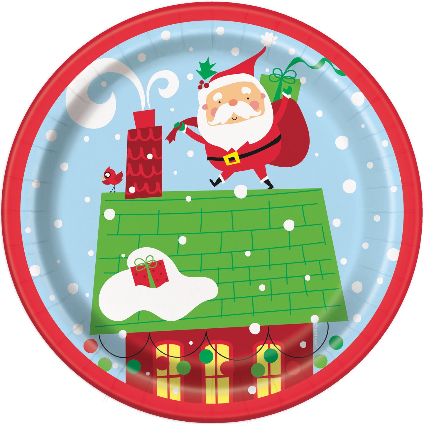 Plato de 7" Papá Noel 8u.