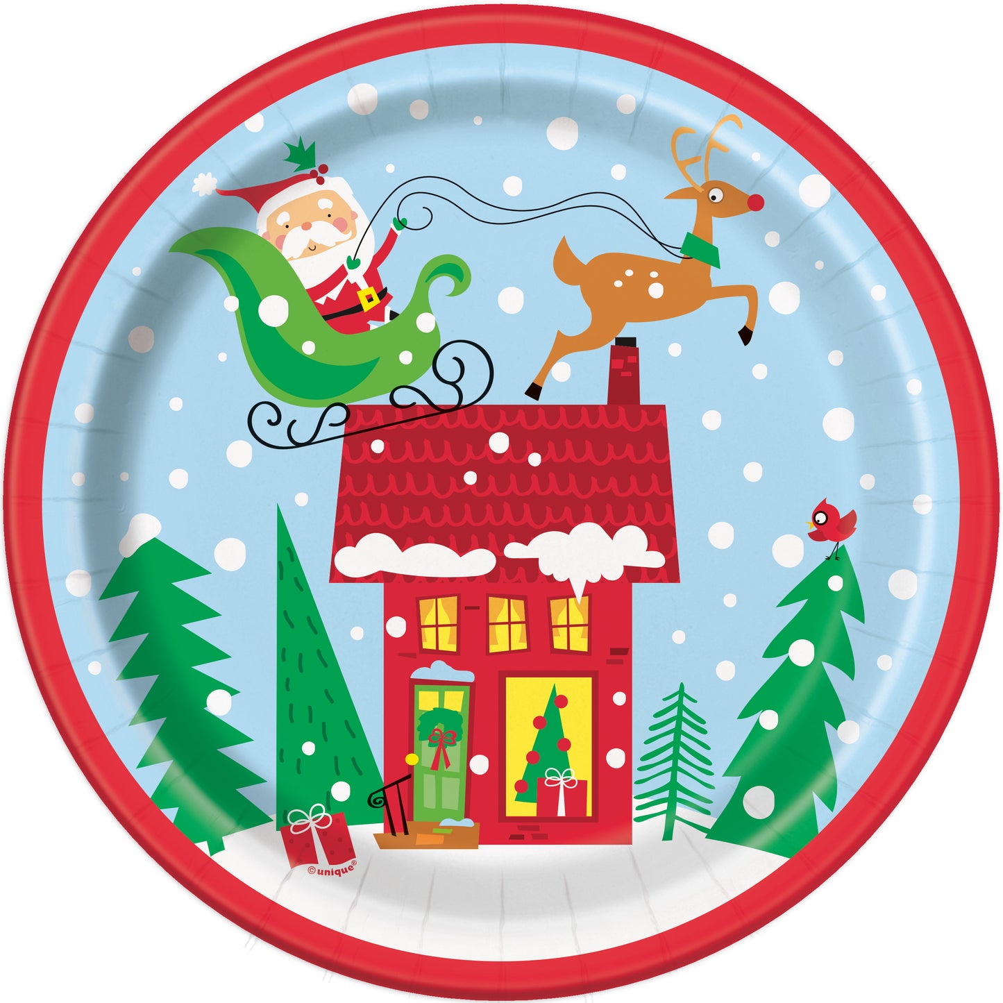 Plato de 9" Papá Noel 8u.