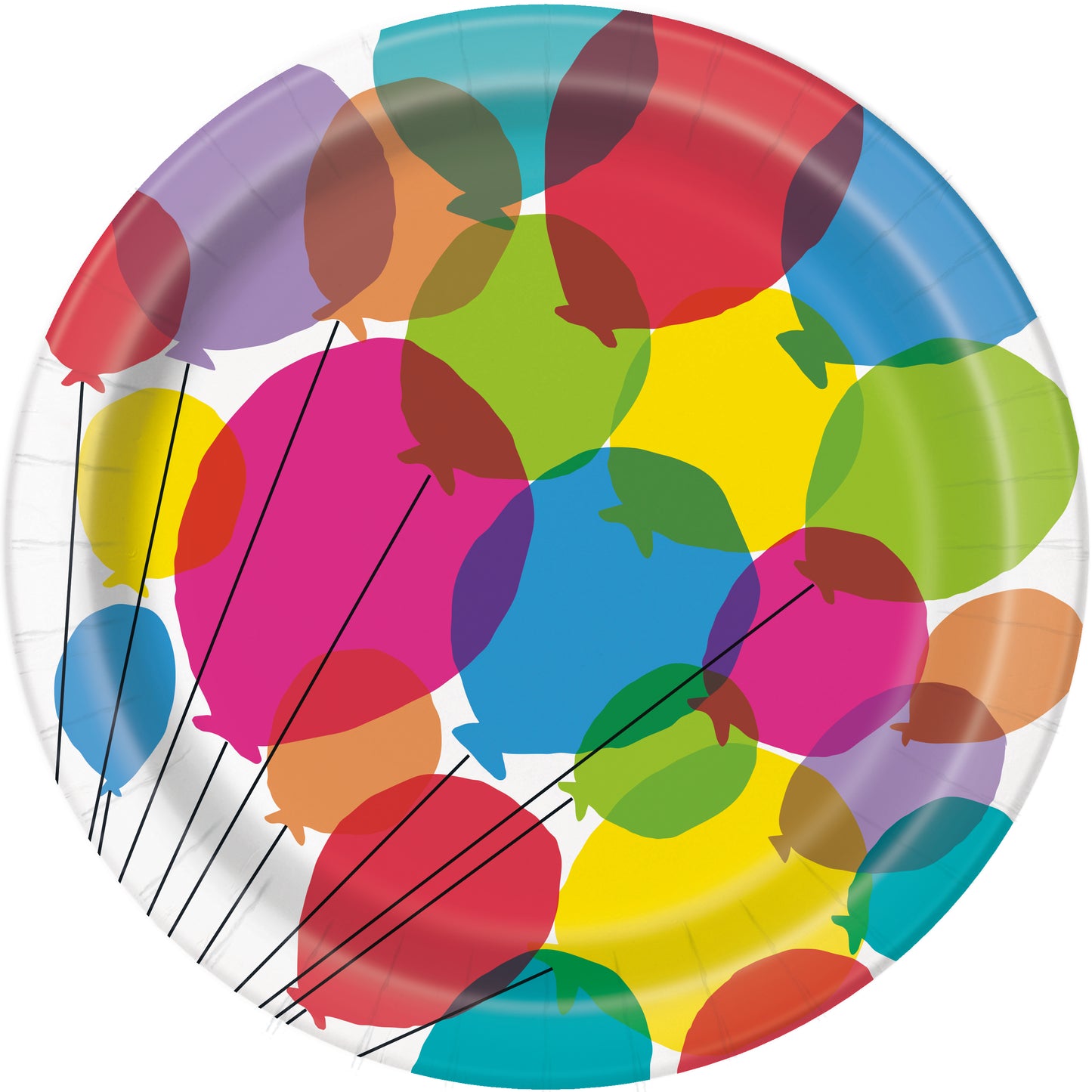 9" Plates Balloon/Rainbow Birthday 8ct