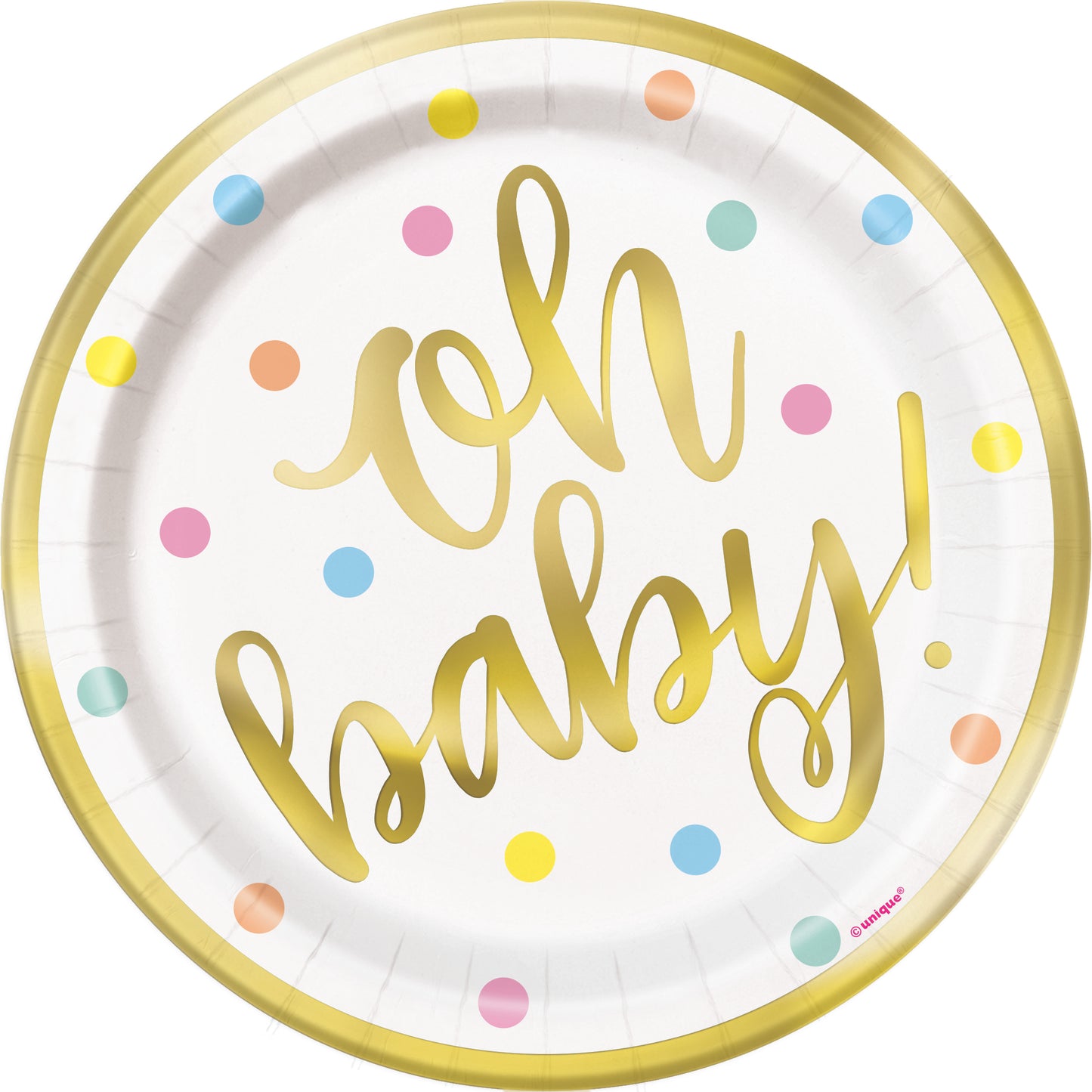 7" Plate Oh Baby 8ct