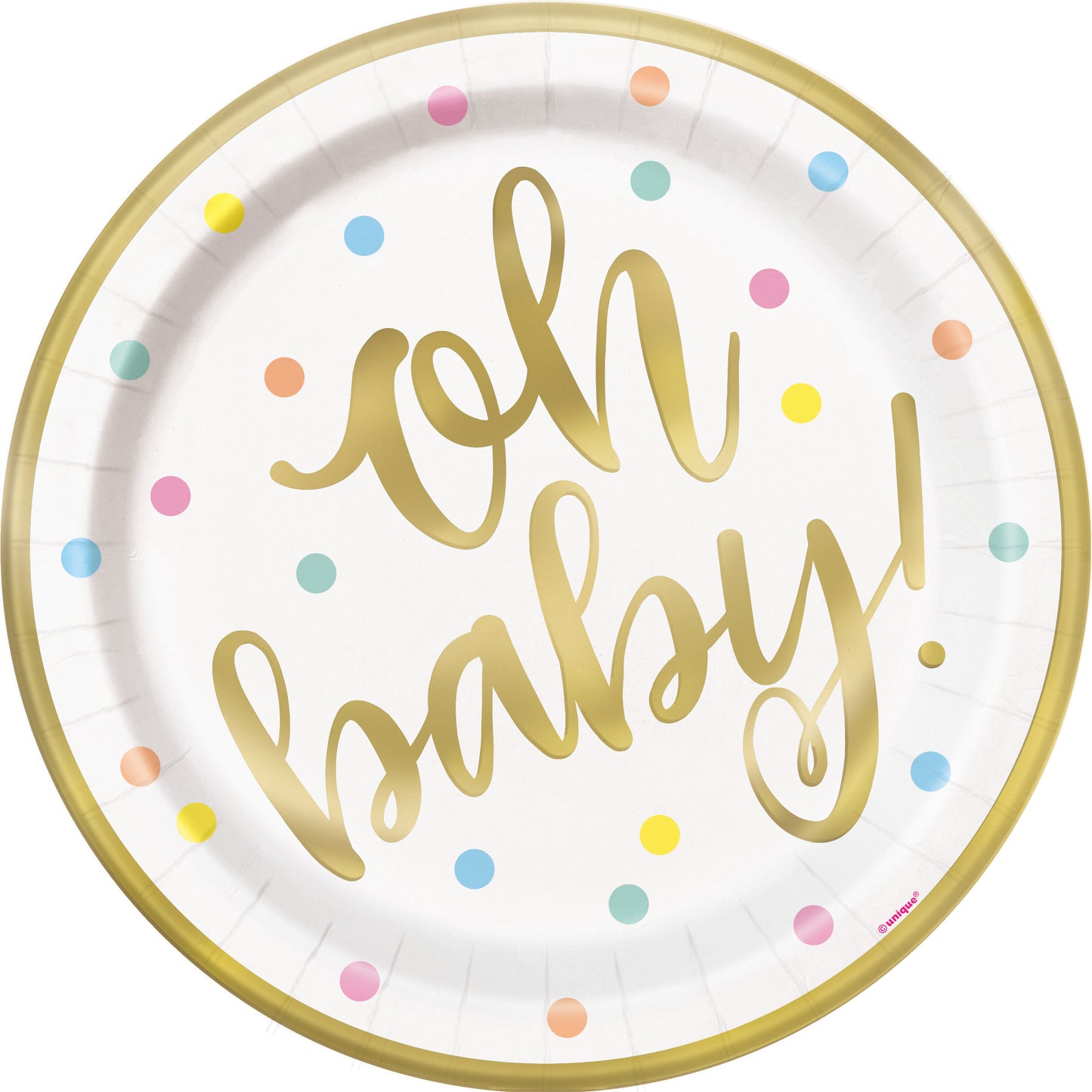 9" Plate Oh Baby 8ct