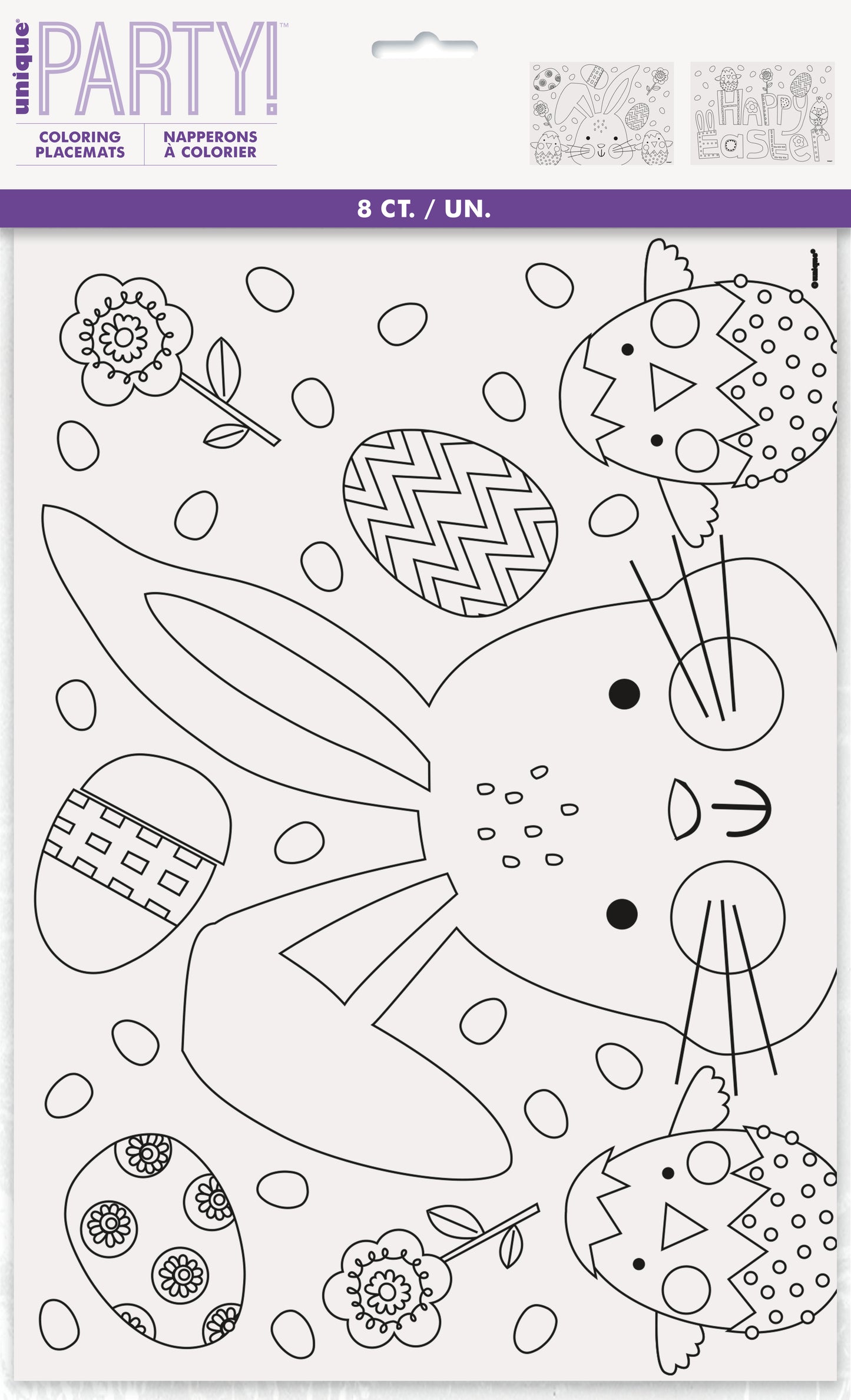 Easter Coloring Placemat 8ct