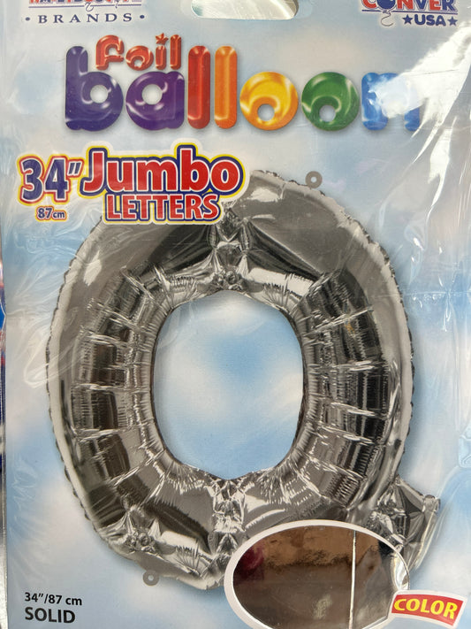 34” Silver Letter ‘Q’ Balloon