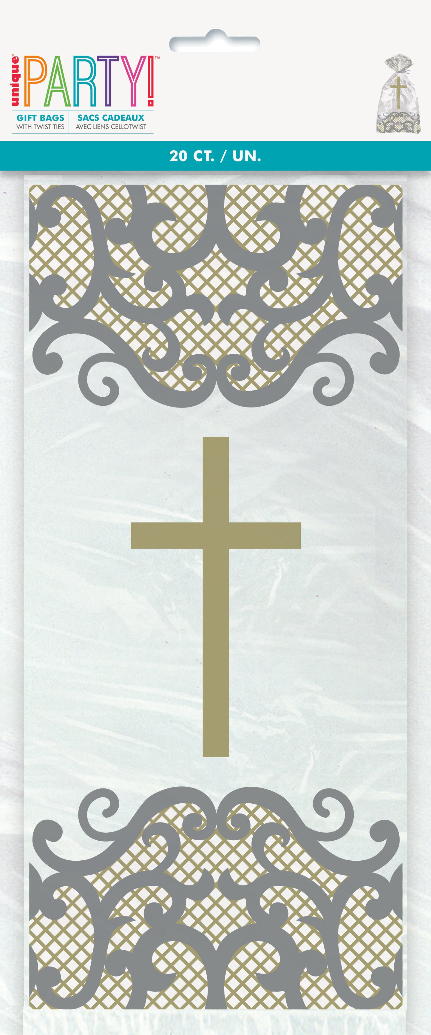 Cellophane Bag Communion Gold 20ct