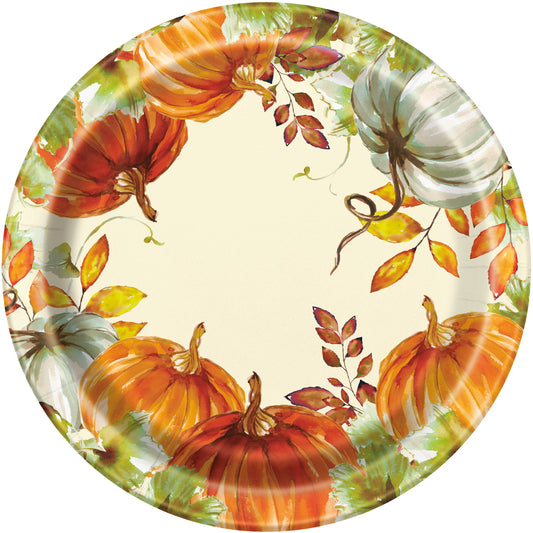 9" Plate Pumpkins 8ct