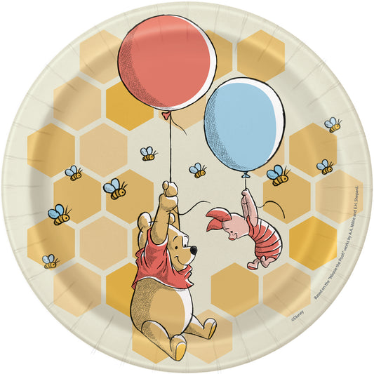 7" Plate Winnie the Pooh 8ct