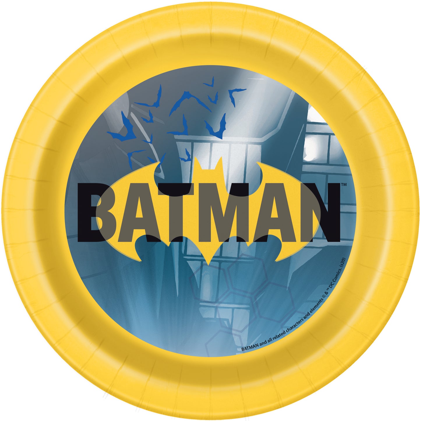 7" Plate Batman 8ct