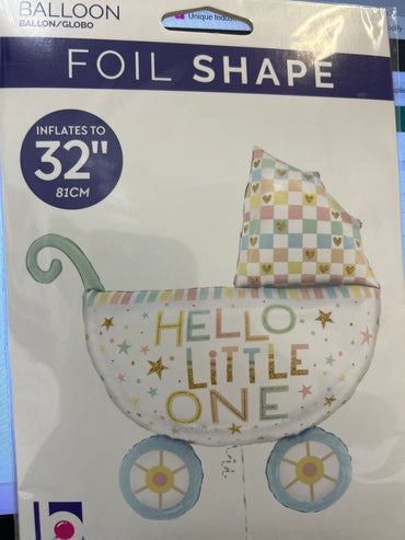 32" Super Shape Pastel Baby Carriage Holographic