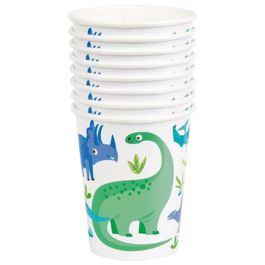 9oz Blue & Green Dinosaur Cup 8ct