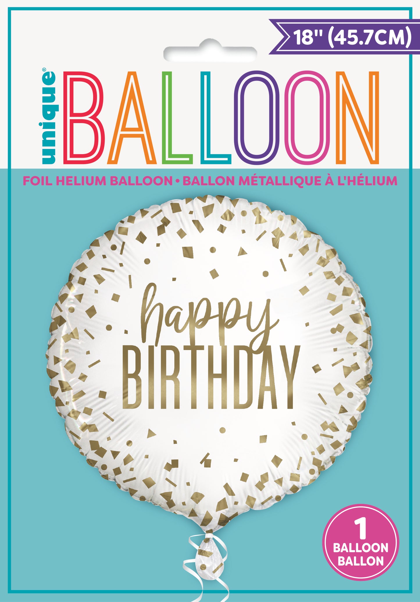 Globo de Papel Metalizado Dorado para Cumpleaños de 18"