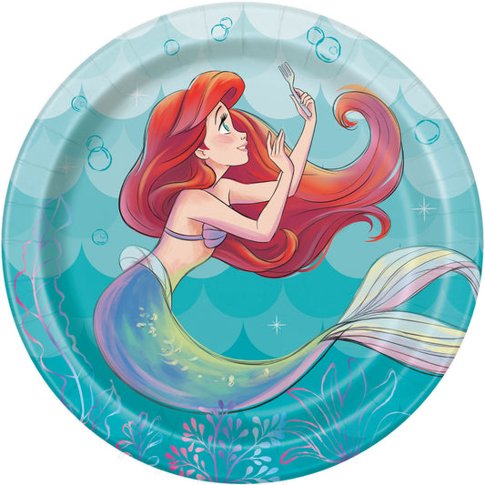 7" Plates Mermaid 8ct