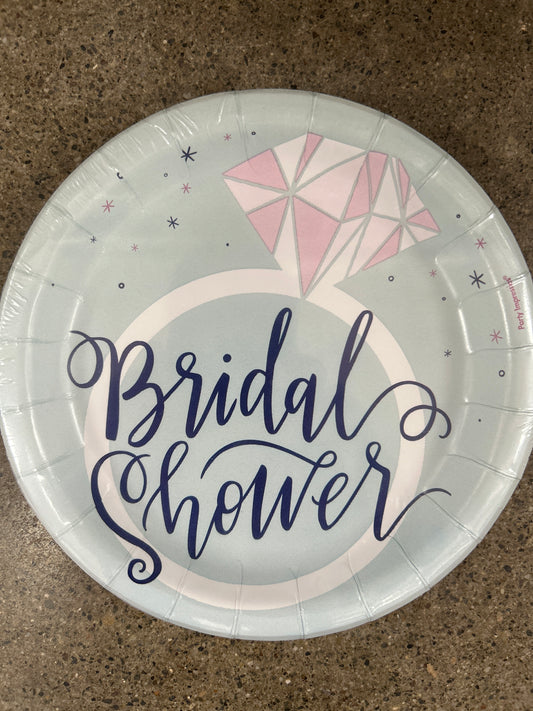 7" Plate Bridal Shower 8ct