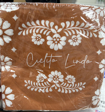 7-inch Cielito Lindo plate and napkin set, 24 pieces