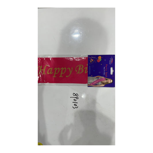 Party Sash Happy Birthday Fuchsia