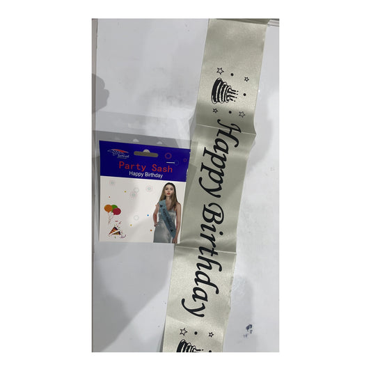 Party Sash Silver