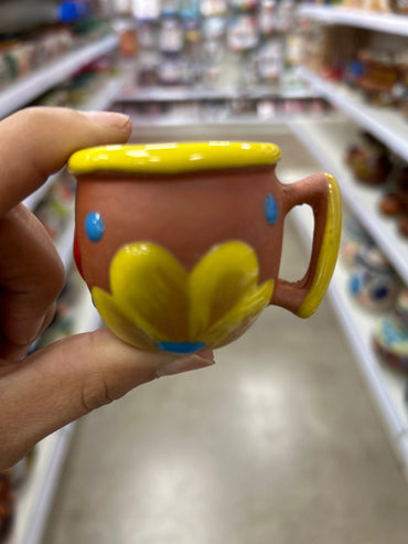 Clay Mini Shot with Handle 1pc