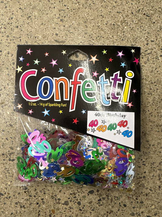 Confeti 40 y Estrellas