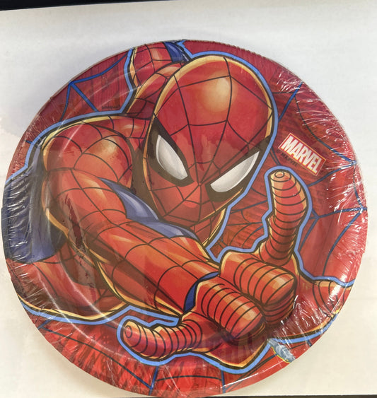 Spider Man 7” Plates 8CT