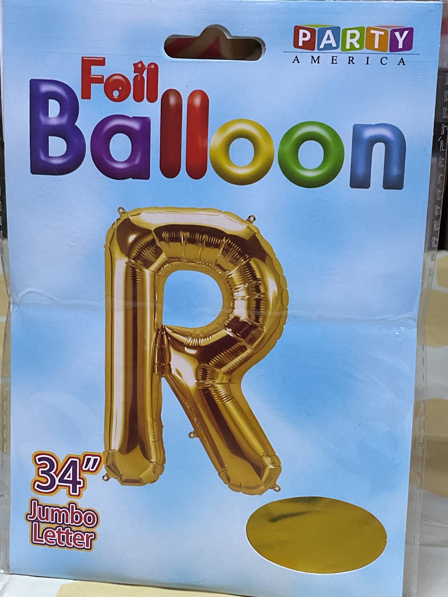 34” Gold Letter ‘R’ Balloon