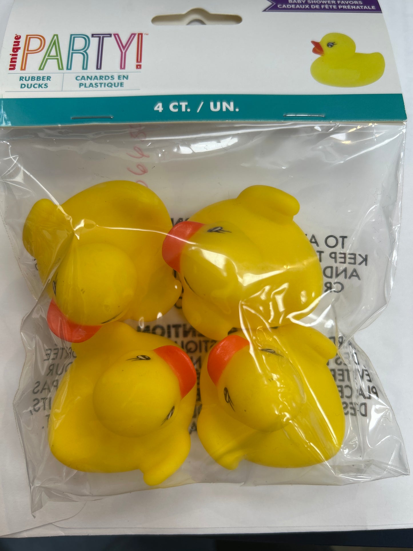 Baby Shower Rubber Duck 4ct