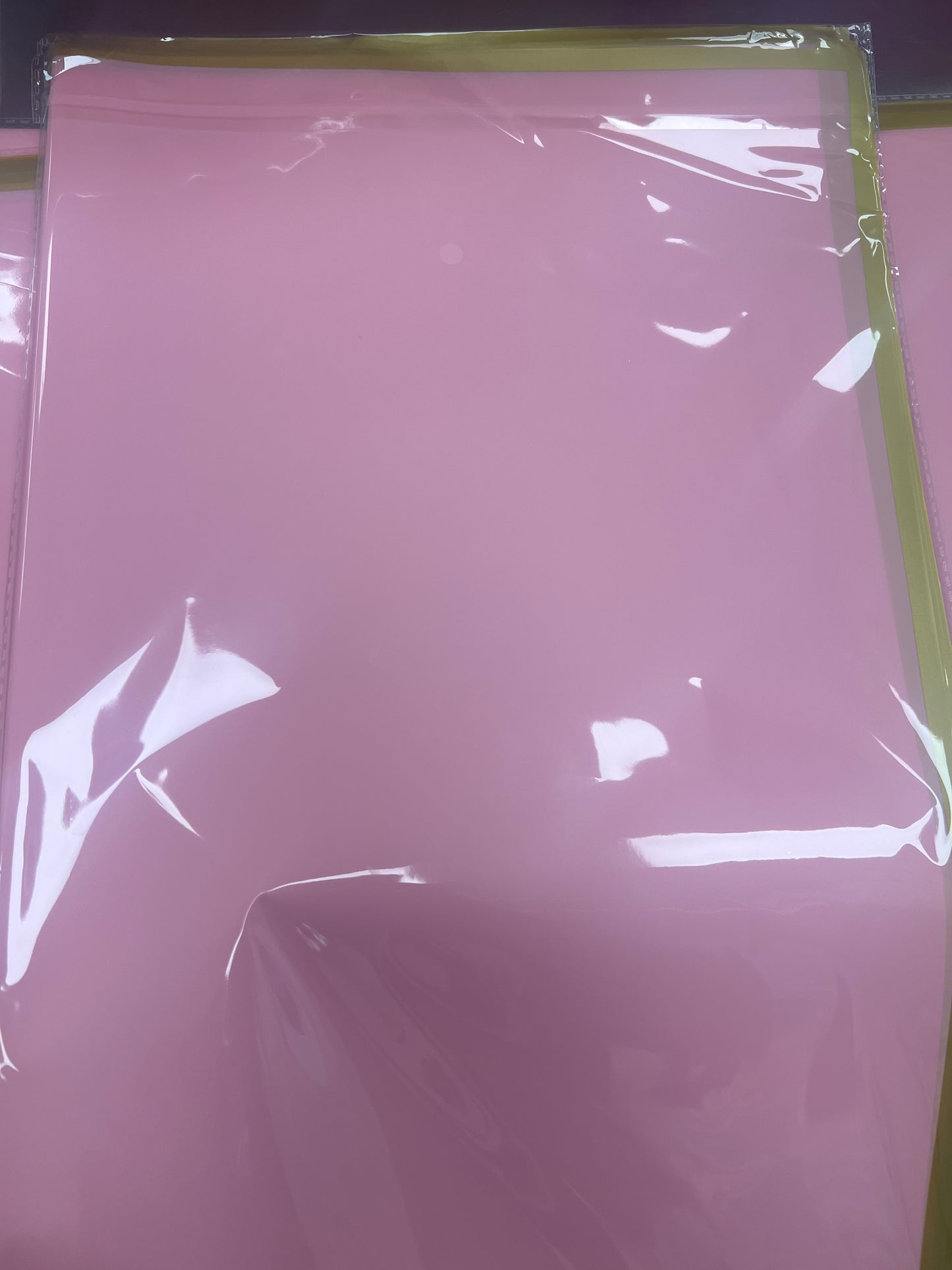 Gift Wrap Pink with Gold Rim