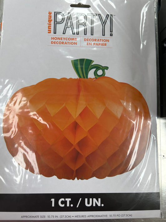 Centro de Mesa Calabaza de Panal 10.75 pulgadas