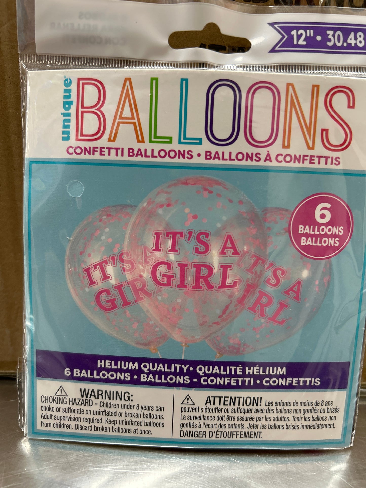 Es una Niña Globo de Látex 6ct 12"