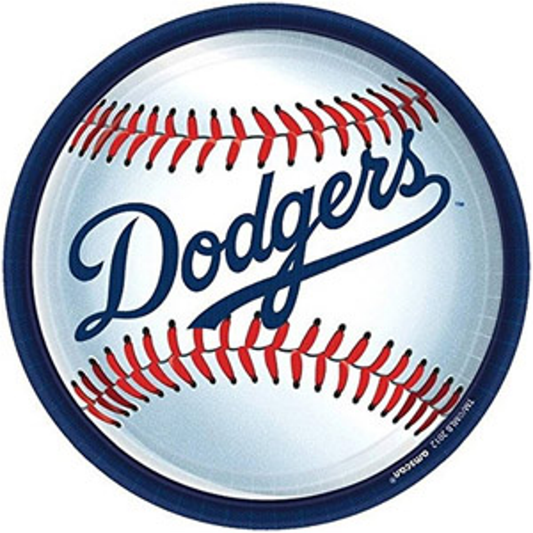 9" Plate Dodgers 18ct