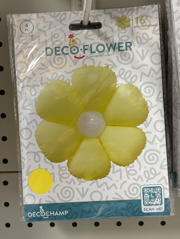 16" Decoration Flower B/Yellow