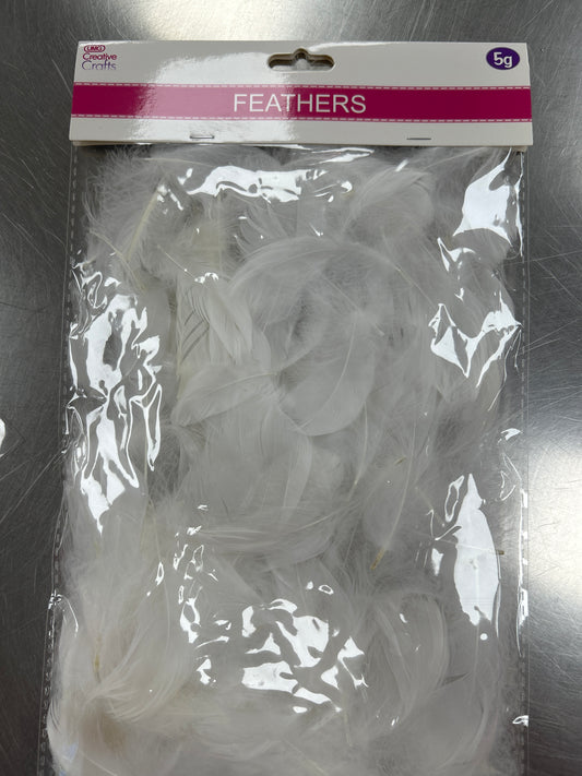 Plumas 5-8CM 5G Blanco