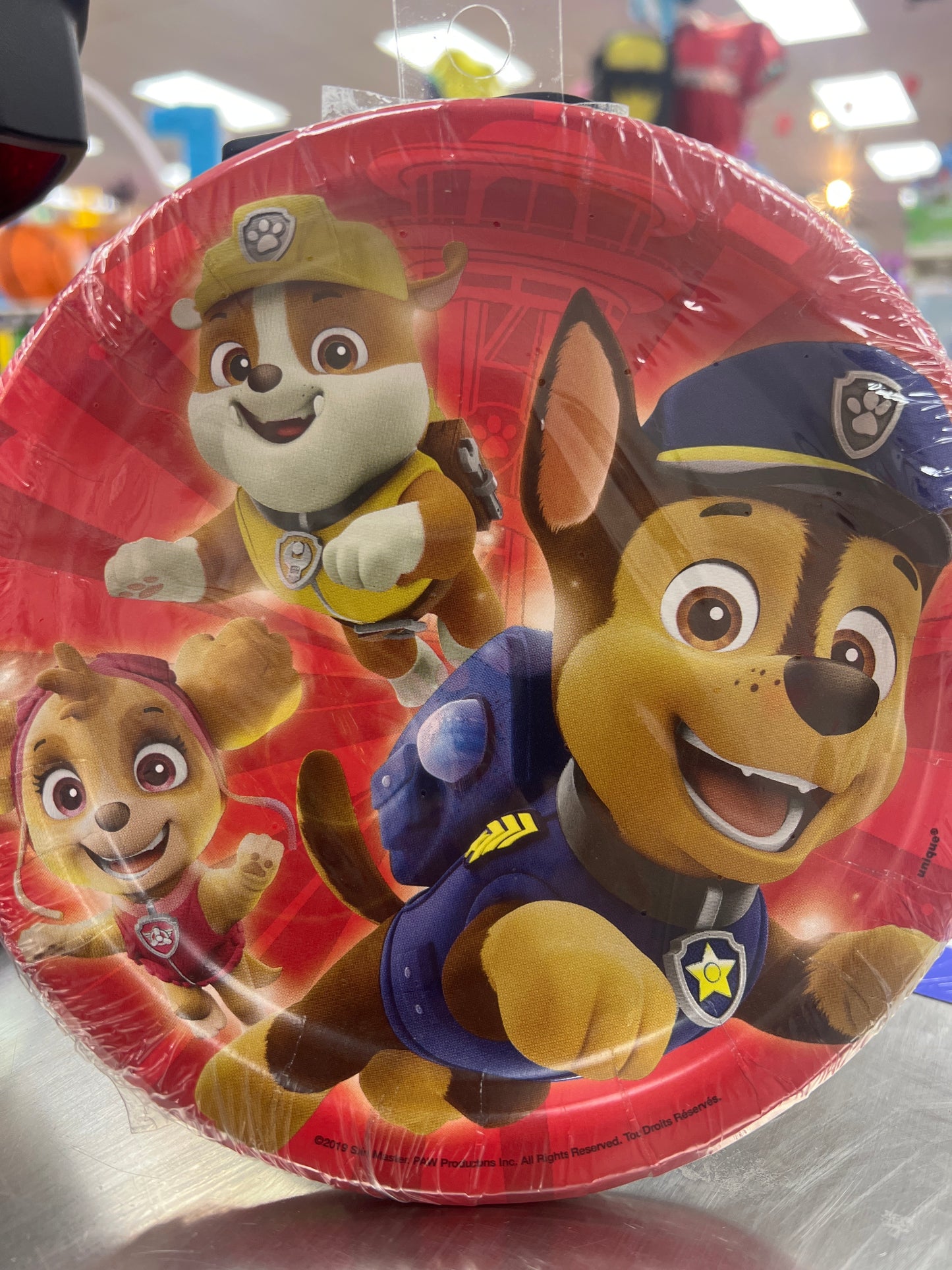 Paw Patrol 7” plate Red