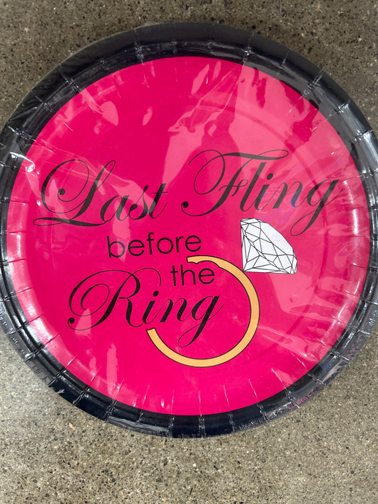 9" Plate Last Fling 8ct