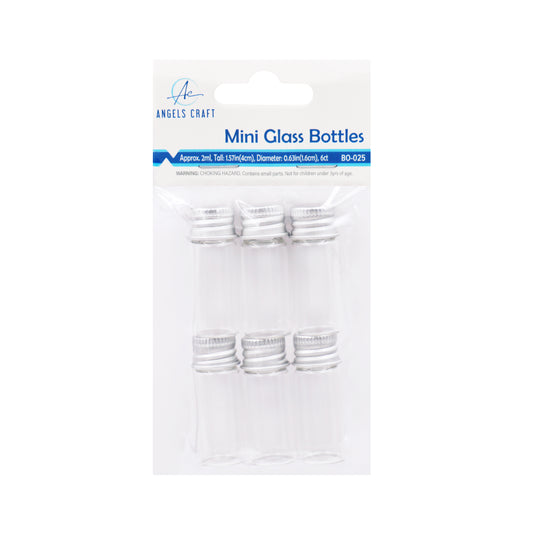 Glass Bottle with Screw Lid 6ct