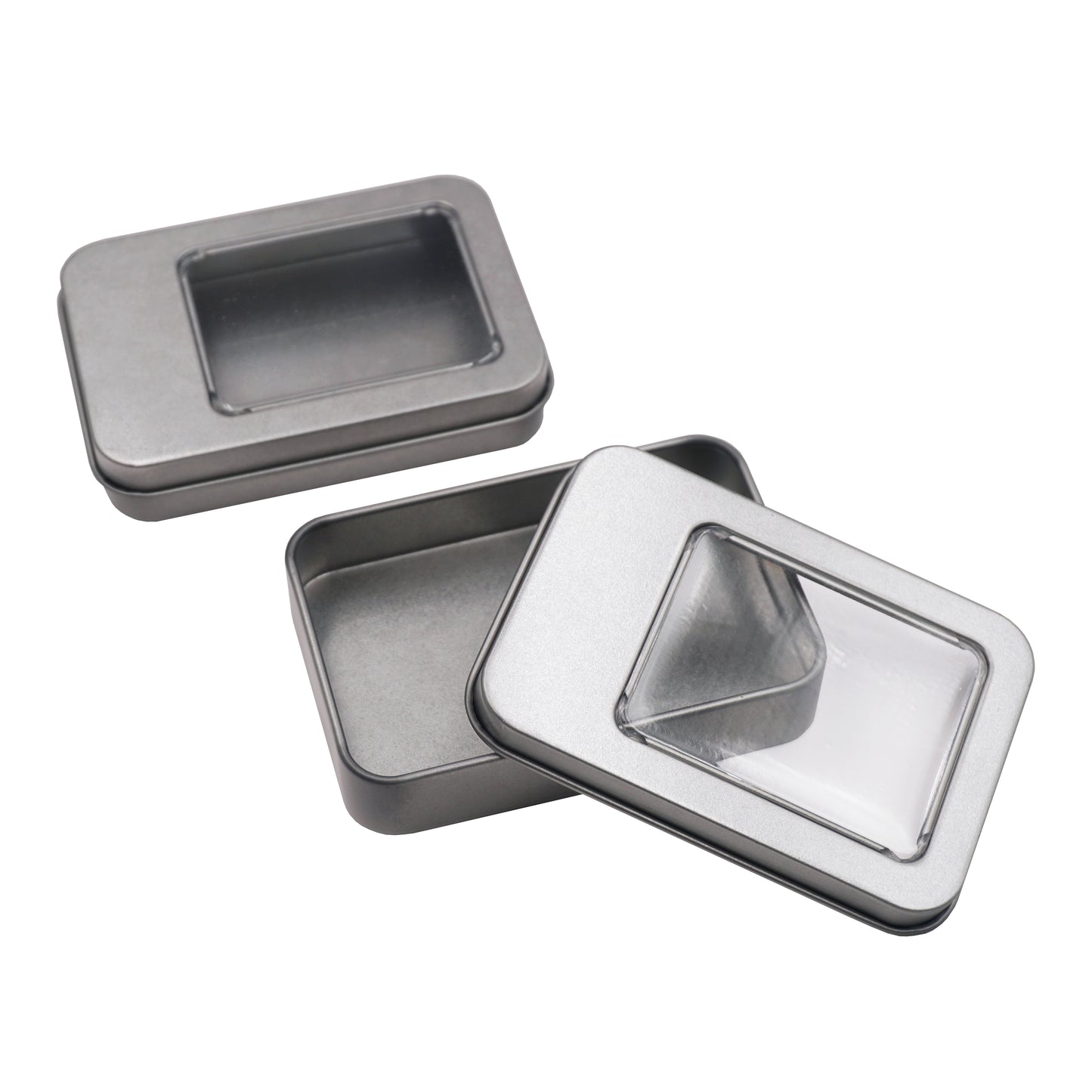 Square Tin Case with Window 2pc/Ct