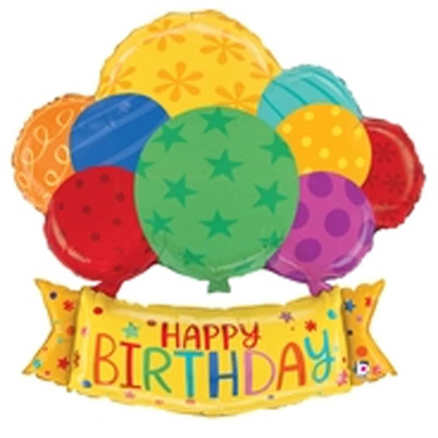 Globo de aluminio de 29" con la frase "Feliz cumpleaños"