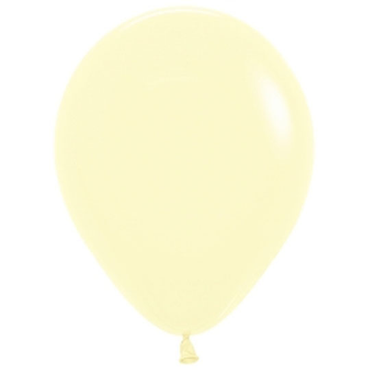 Pastel Matte Yellow 100ct Latex Balloon 11"