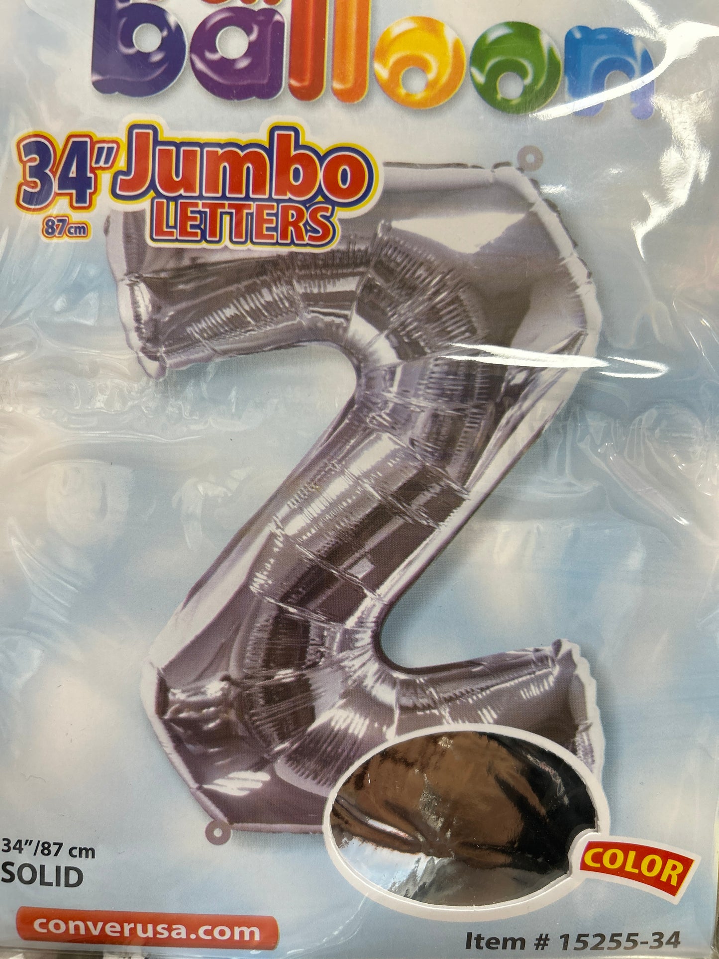 Globo de 34" plateado con la letra "Z"