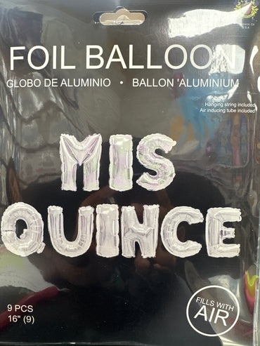 Mis Quince Balloon Silver