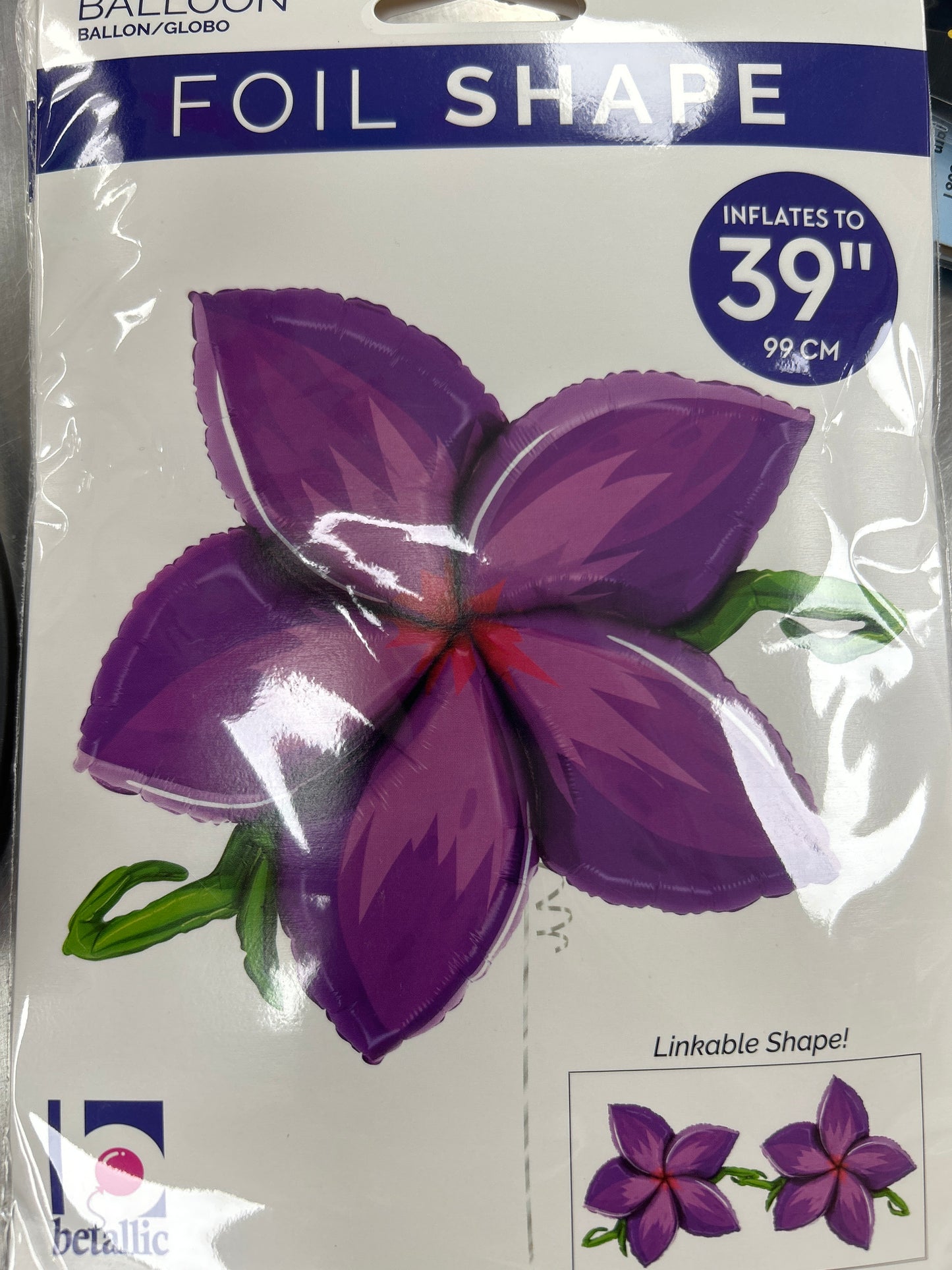 39” Linky Plumeria Purple Balloon