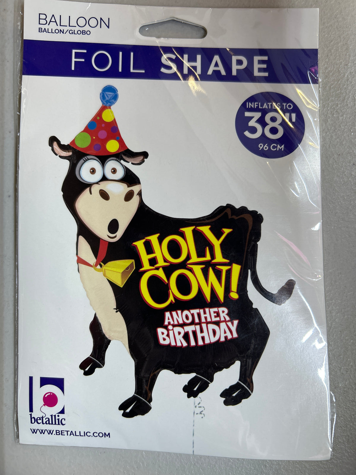 Globo de Foil con Forma de 38" Holy Cow Cumpleaños