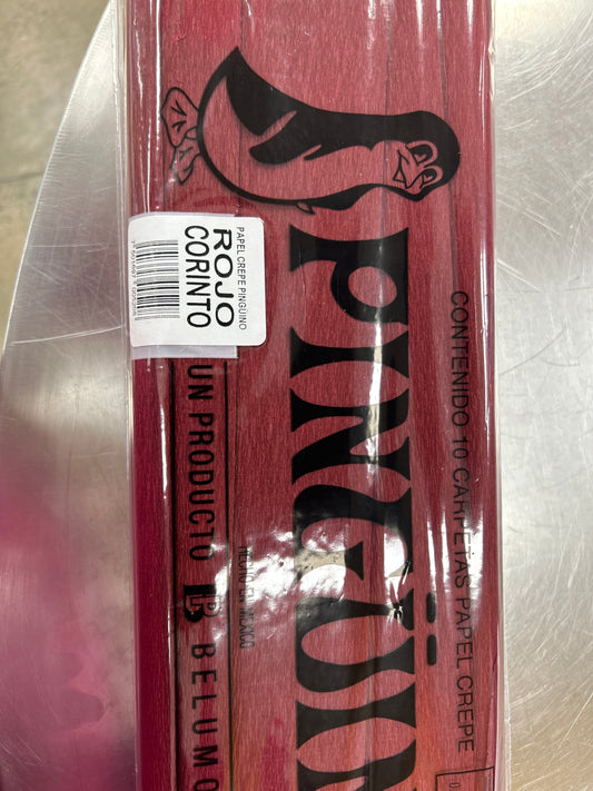 Papel Crepe Rojo Corinto 10ct