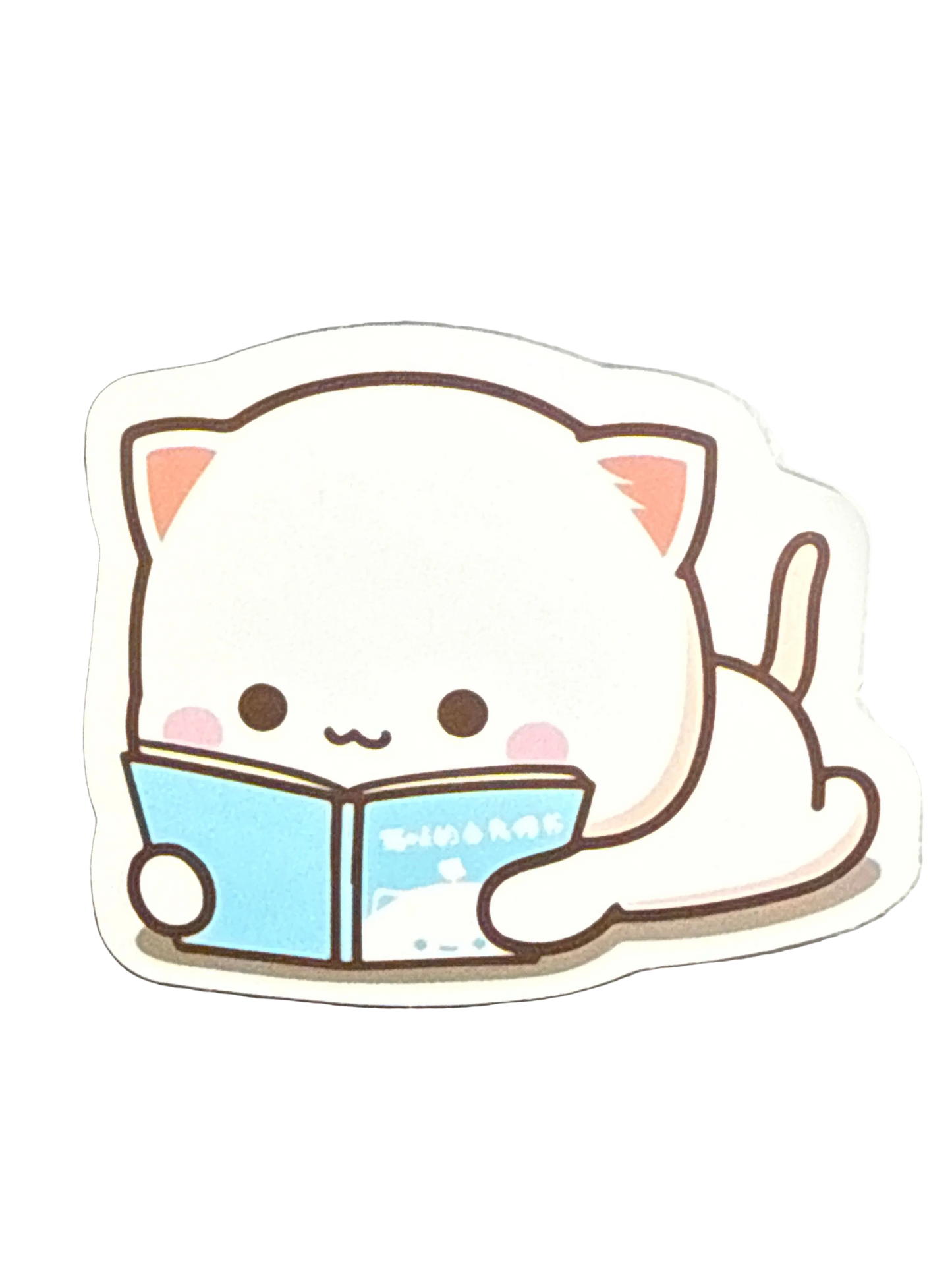 Cartoon White Cat Sticker